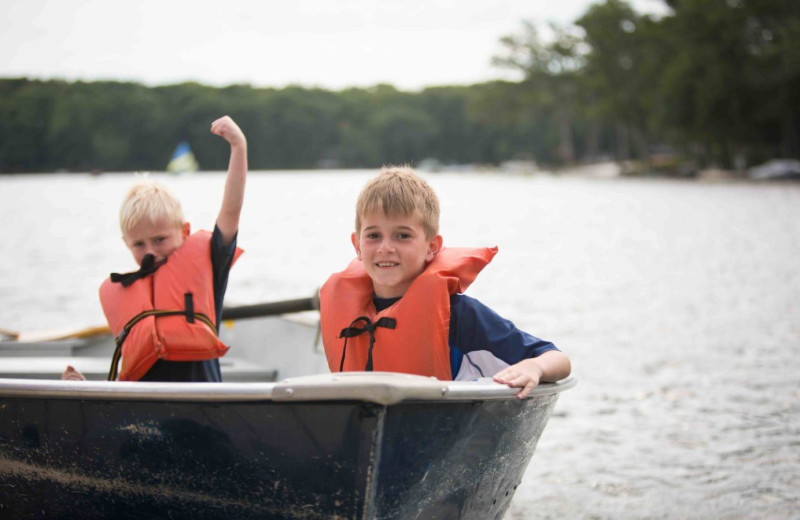 Boating at Woodloch Resort.