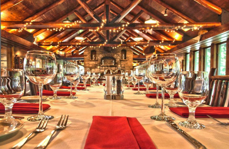 Fine dining at Drummond Island Resort.
