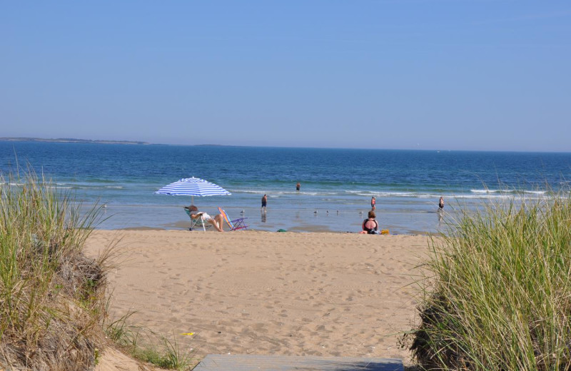Beach near Moontide Motel, Cabins and Apartments.