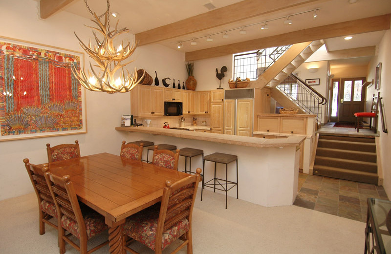 Rental dining and kitchen area at Frias Properties of Aspen - Clarendon #6.