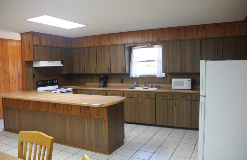 Guest kitchen at Gaston's White River Resort.