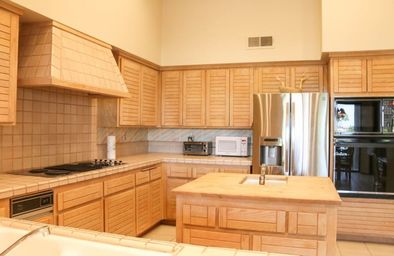 Rental kitchen at Country Club and Resort Rentals.