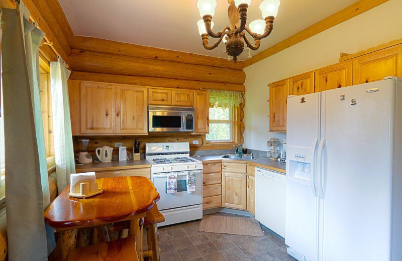 Guest kitchen at Salmon Catcher Lodge.