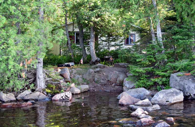 Cabin exterior at Trout Lake Resort.