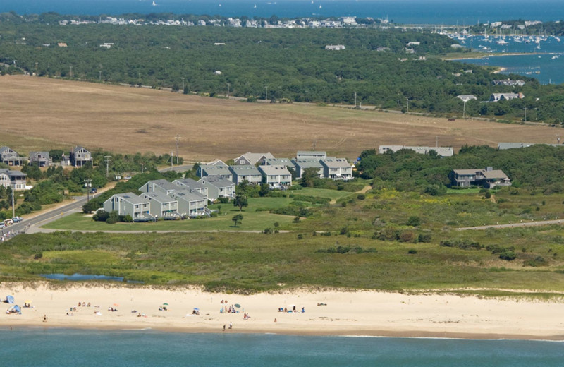 Aerial view of Winnetu Oceanside Resort.