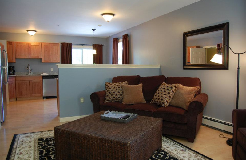 Guest room at Sea Rose Suites.