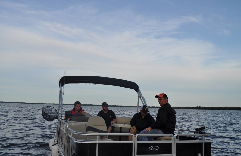 Pontoon at Elm Haven Resort.