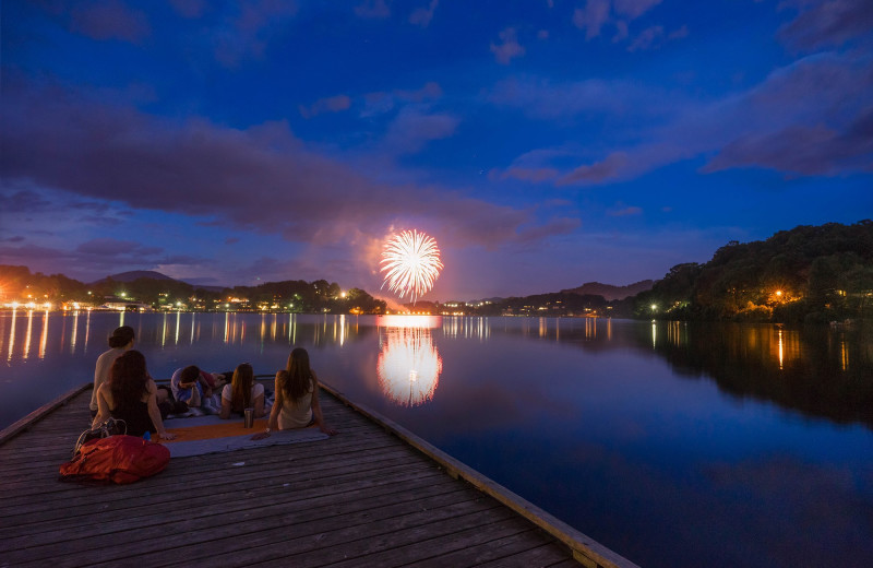 Lake fireworks at Lambuth Inn.