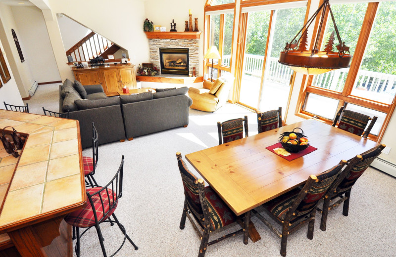 Rental living room at Steamboat Lodging Properties.