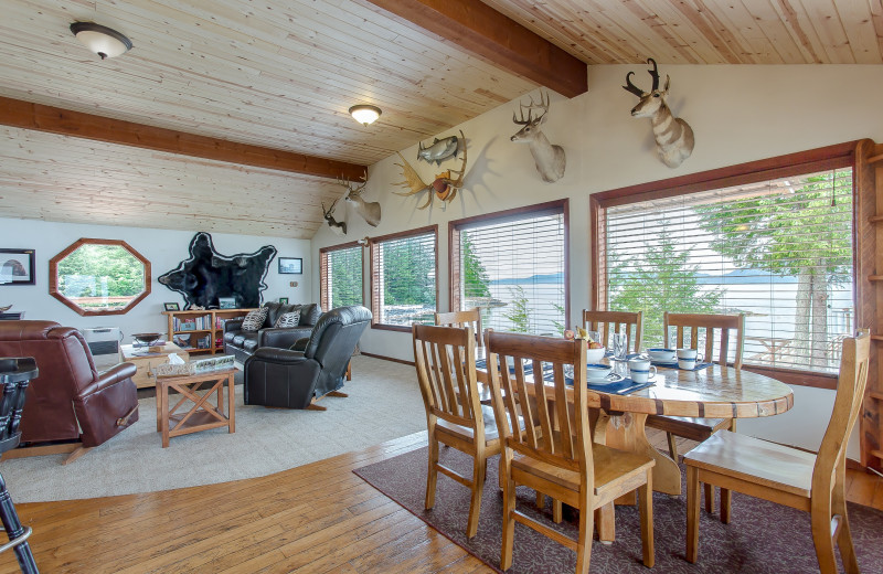 Guest living room at Alaska's Big Salmon Lodge.