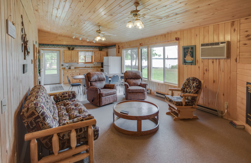 Cabin interior at Twin Springs Resort.