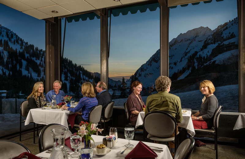 Dining at Alta Lodge.