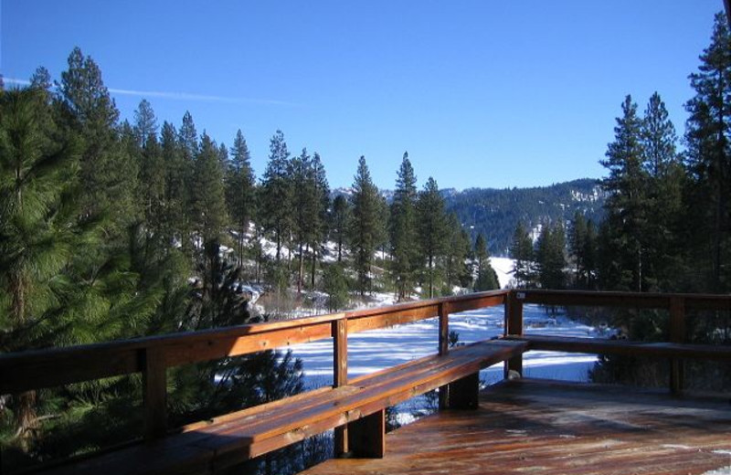 Deck view at Idaho Cabin Keepers.