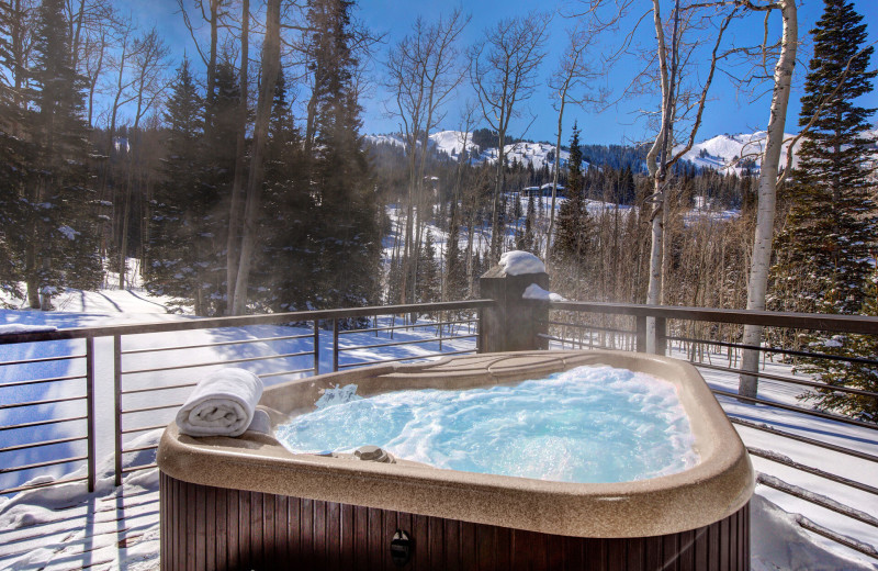 Rental hot tub at Park City Rental Properties.