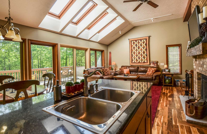 Rental kitchen at Finger Lakes Premiere Properties.