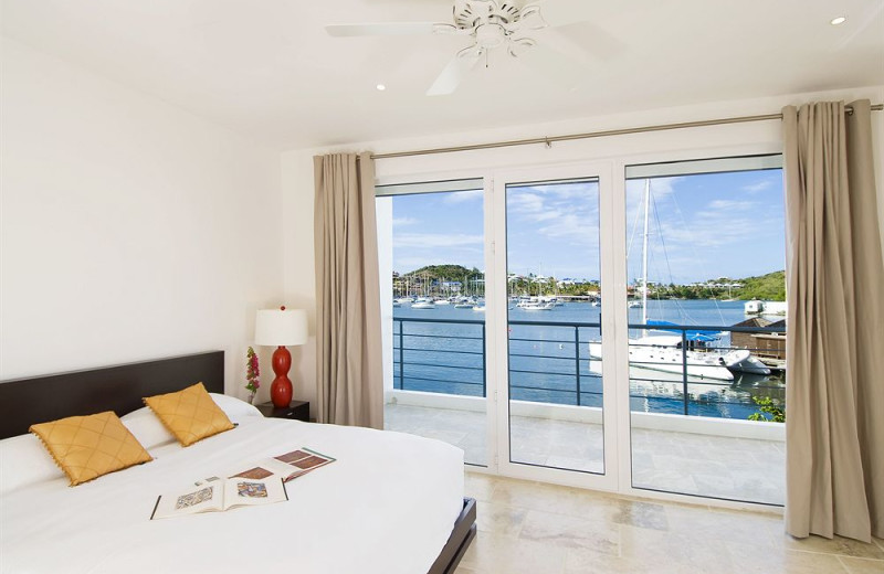 Vacation rental bedroom at Coral Beach Club.