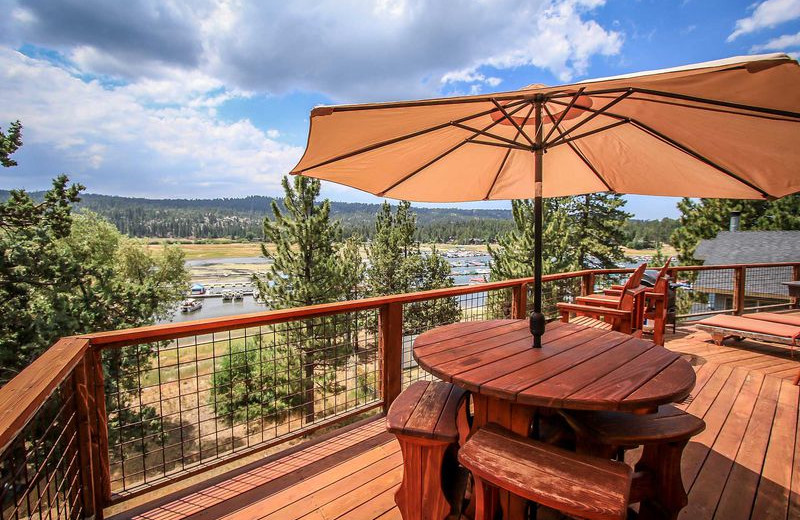 Rental deck view at Big Bear Vacations.