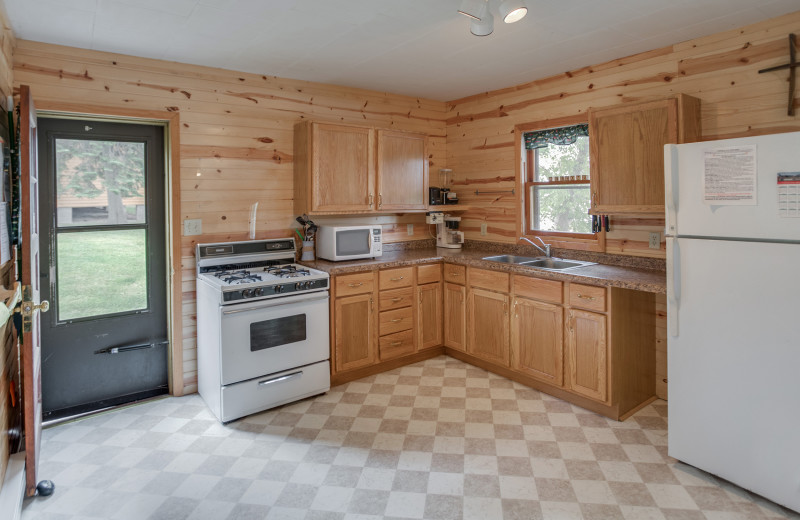 Cabin kitchen at Twin Springs Resort.