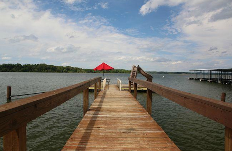 Lake view at Cozy Cove Waterfront Resort.