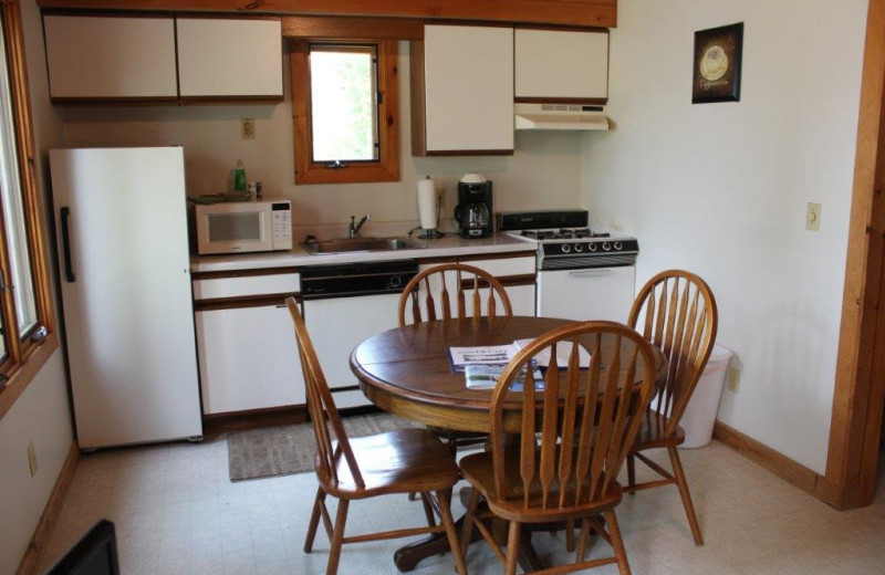 Cabin kitchen at Glenmore Resort.