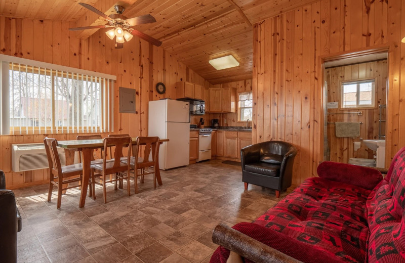 Cabin interior at Shady Grove Resort.