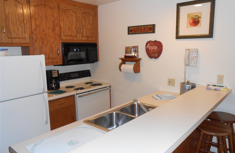 Guest kitchen at Pheasant Park Resort.