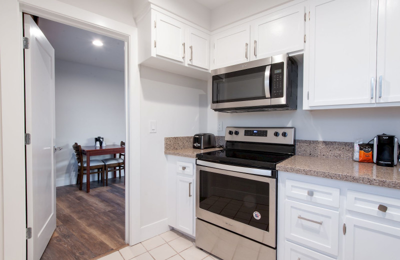 Guest kitchen at Studio City Court Yard Hotel.