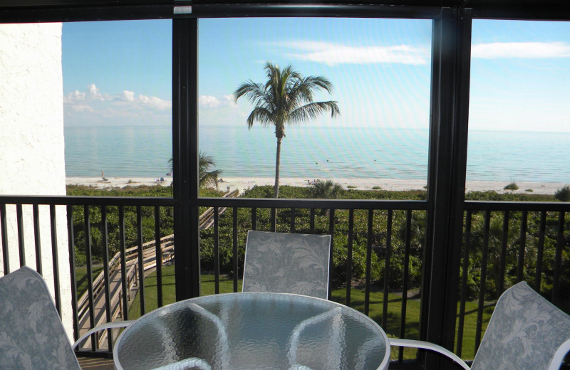 Balcony view at Island Vacations Of Sanibel.