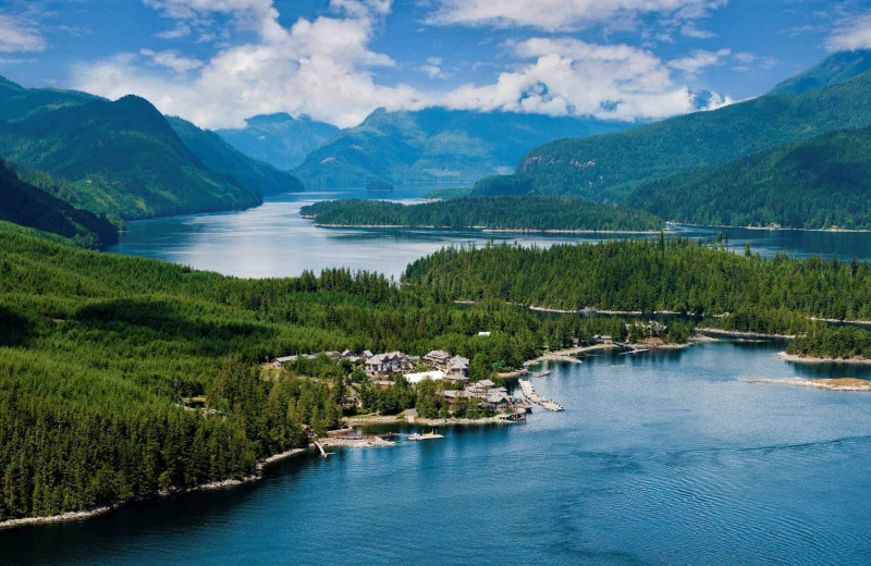 Aerial view of Sonora Resort and Conference Centre, Canada.