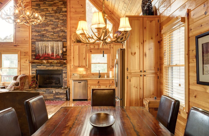 Rental kitchen at Nevaeh Cabin Rentals.