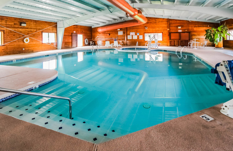 Indoor pool at  PVC at Roundhouse Resort.