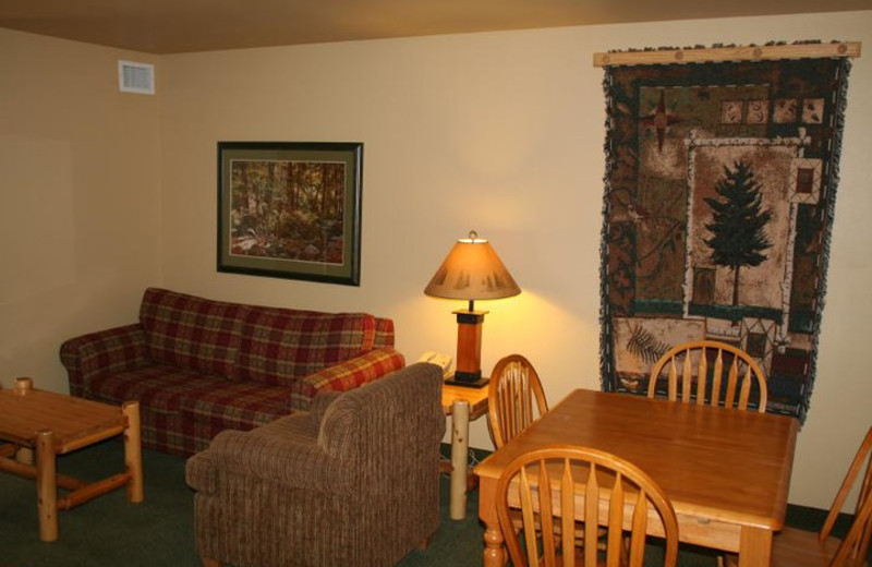 Suite interior at Three Bears Lodge. 