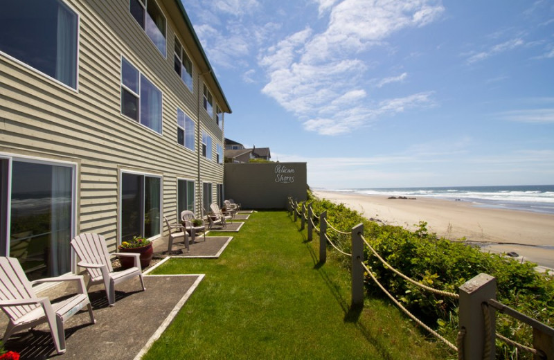 Exterior view of Pelican Shores Inn.