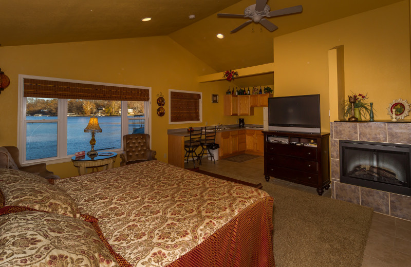 Guest room at Point Randall Resort.