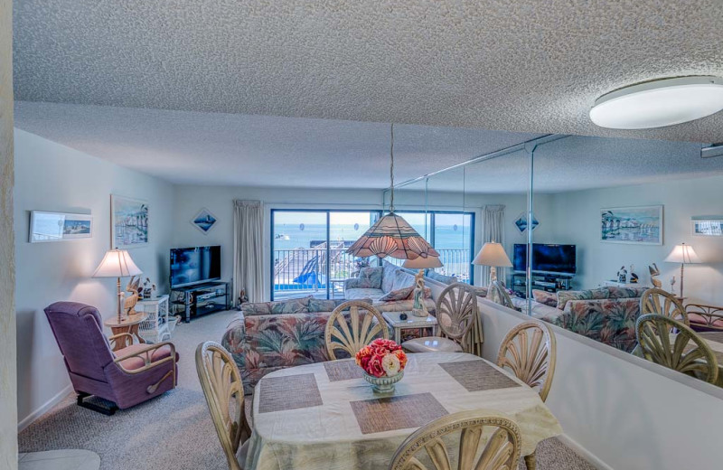 Rental living room at Florida Keys Vacation Rentals.