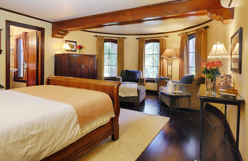 Guest room at Applewood Inn, Restaurant and Spa.