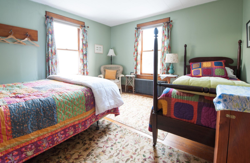 Guest room at Keene Valley Lodge.