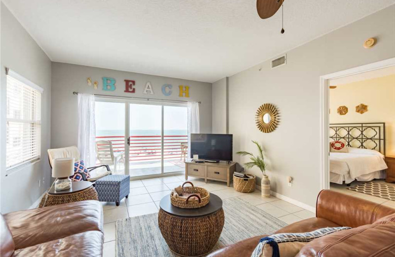 Rental living room at Crimson Resort.