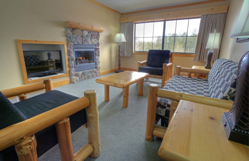 Guest room at Breezy Point Resort.