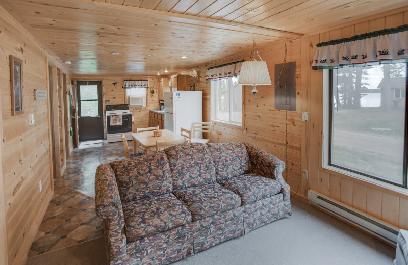 Cabin interior at Twin Springs Resort.