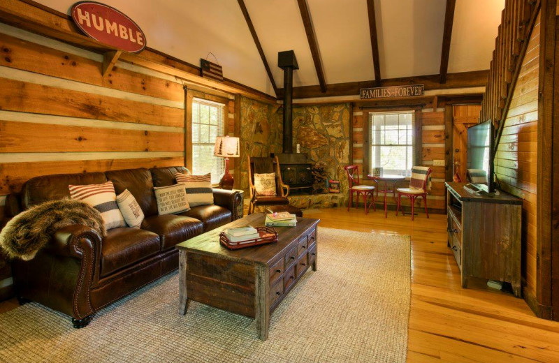 Rental living room at Nevaeh Cabin Rentals.