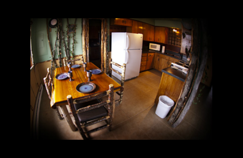 Cabin kitchen at Quileute Oceanside Resort.