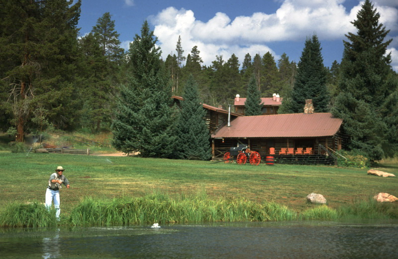 Onsite pond fishing at Latigo Ranch