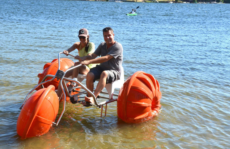 Boat bike at Balsam Resort.