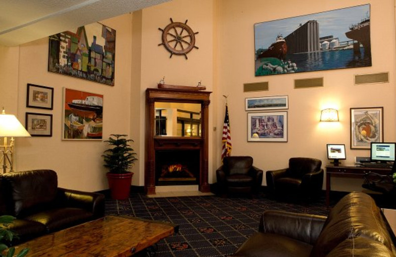 The lobby at The Inn on Lake Superior.