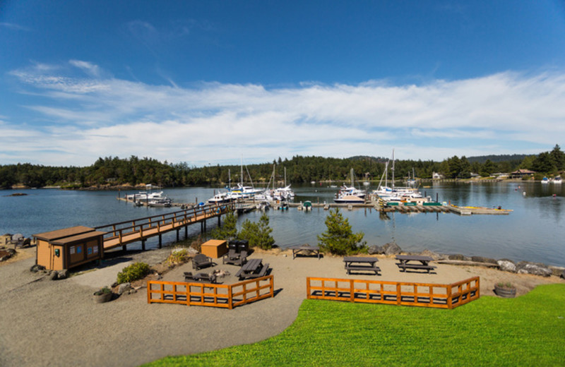 Beach at Snug Harbor Marina Resort.