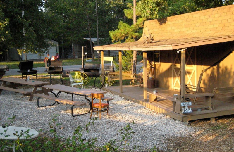 Patio at Rocky Branch Resort.