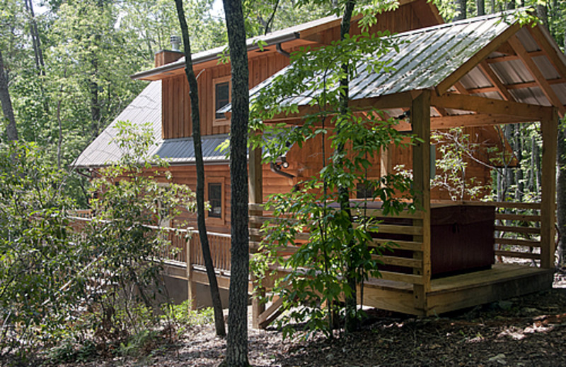 Cabin exterior at Rock Creek Cabins.