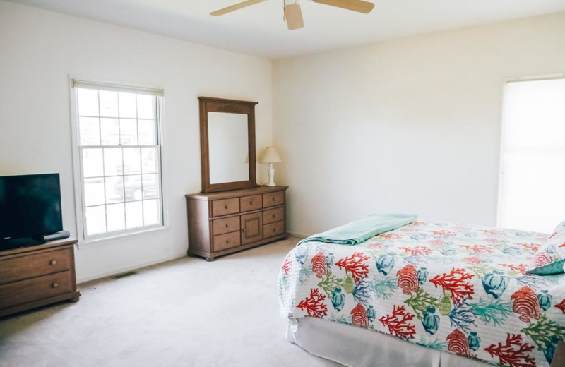 Rental bedroom at Jersey Cape Realty.