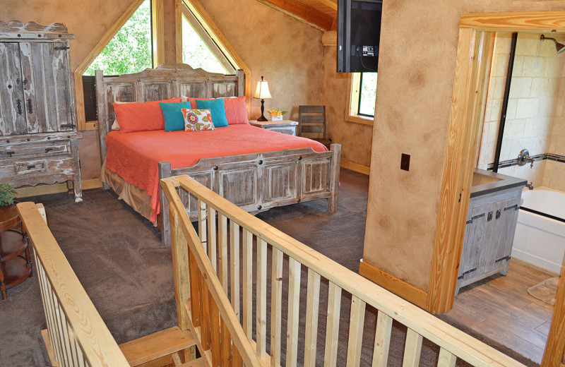 Rental bedroom at Log Country Cove.